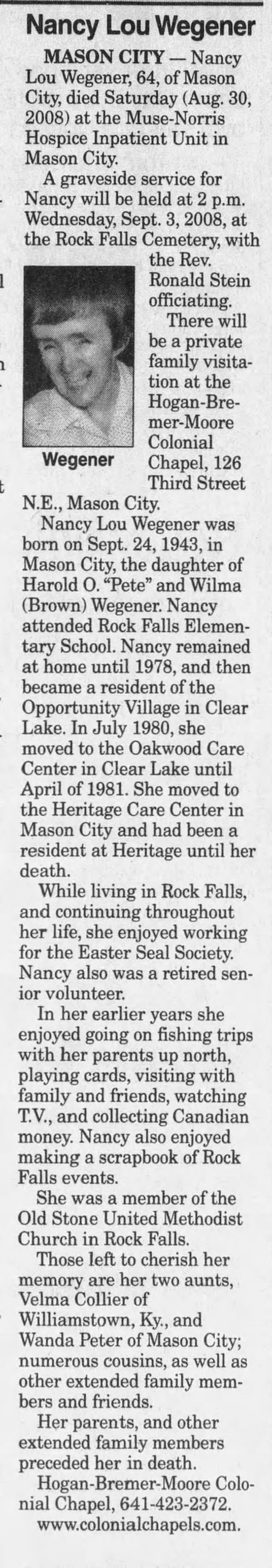 Clipping from Globe-Gazette